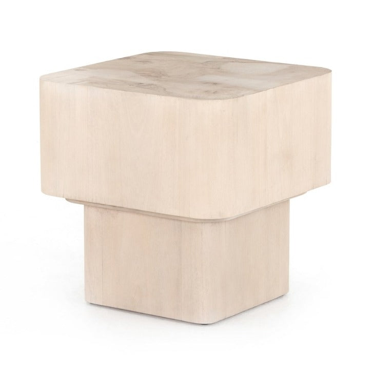 Bianca 20" End Table - Bleached Burl - Classic Carolina Home