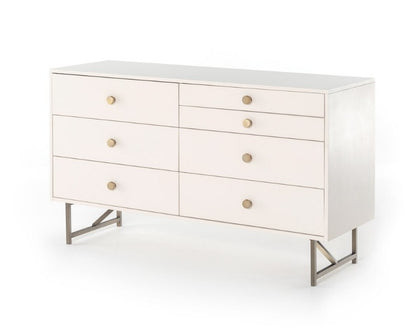 Vaughn 58" 7 Drawer Dresser - Alabaster - Classic Carolina Home