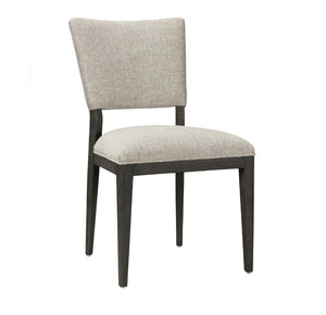 Peri 20" Upholstered Dining Chair - Charcoal Gray + Herringbone Tweed - Classic Carolina Home