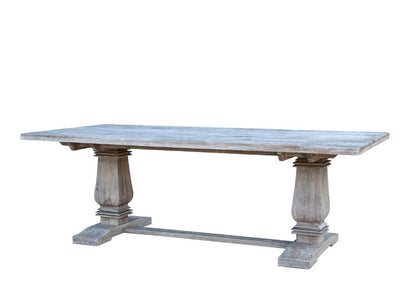 Charleston 84” Dining Table - Natural White Wash - Classic Carolina Home