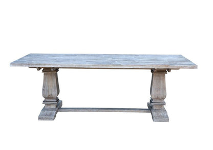 Charleston 84” Dining Table - Natural White Wash - Classic Carolina Home