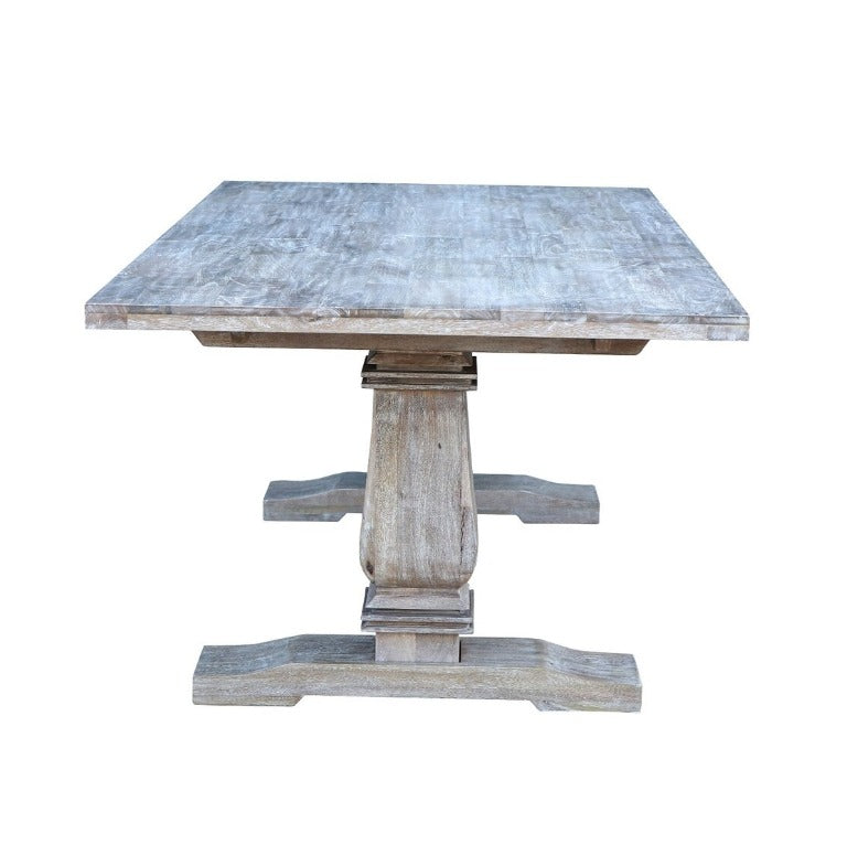 Charleston 84” Dining Table - Natural White Wash - Classic Carolina Home