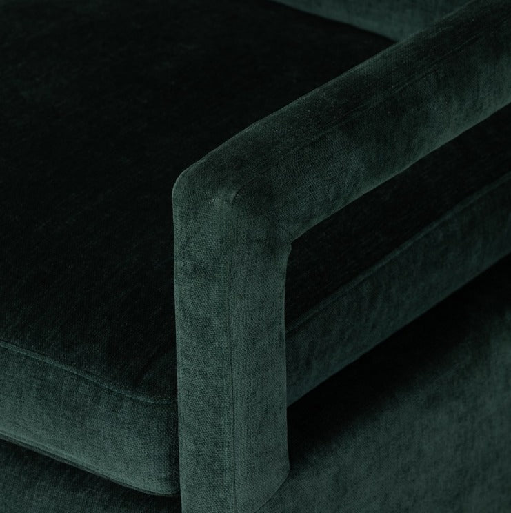 Wilder 30" Swivel Chair - Emerald Noir Performance Velvet