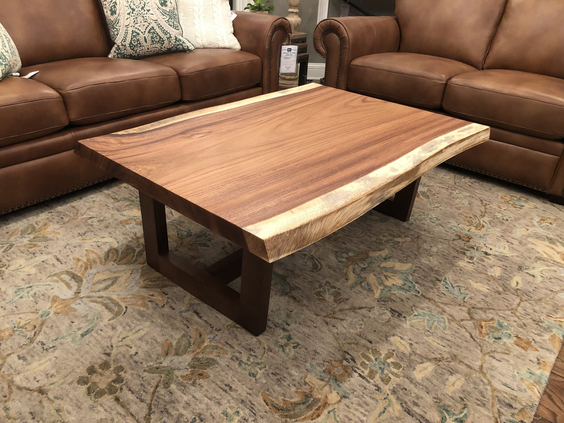 Fletcher 48" Guanacaste Live Edge Coffee Table - Natural - Classic Carolina Home