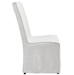 Ariel Slipcover Dining Chair - White - Classic Carolina Home