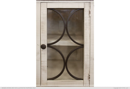 Branson 74" Glass Front Sideboard - Stone - Classic Carolina Home