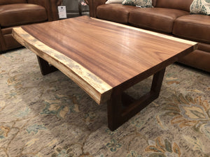 Fletcher 48" Guanacaste Live Edge Coffee Table - Natural - Classic Carolina Home