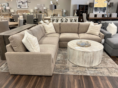 Ethan Quick Ship 107" x 107" 5 Trillium Cushion Sectional - Performance Oatmeal