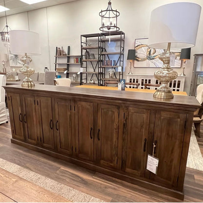 Ulysses 104" 8 Door Sideboard - Dark Ash