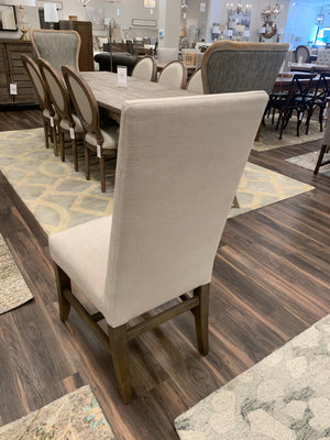 Christine Side Chair - Natural Linen + Driftwood - Classic Carolina Home