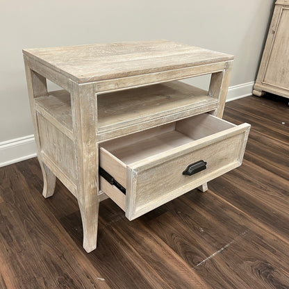 Sophia 29" Single Drawer Nightstand - Washed Blanca