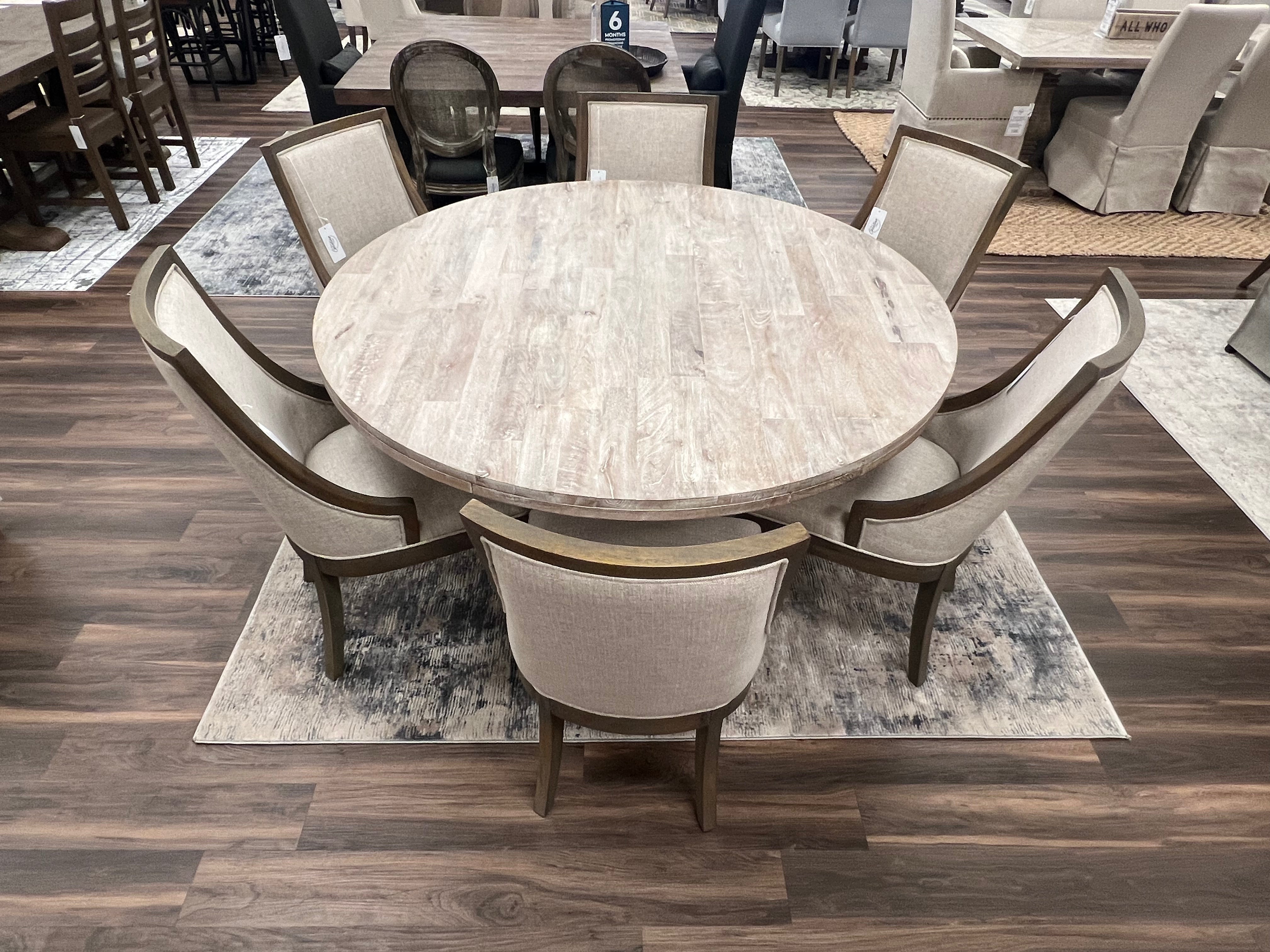 Sardis 60" Round Dining Table - Sand Wash