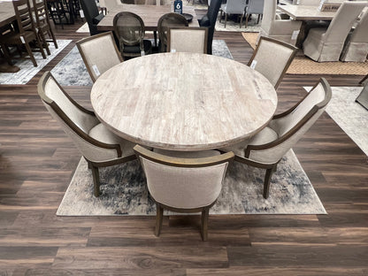 Sardis 60" Round Dining Table - Sand Wash