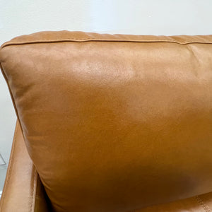 Torrey 61" Tufted Top Grain Leather 2 Cushion Loveseat - Goldenrod