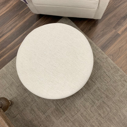 Chad Express Ship 24" Ottoman - Crypton Natural Linen - Classic Carolina Home