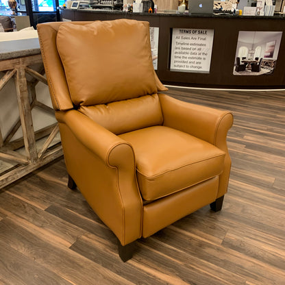 Thaddeus 34" Top Grain Leather Reclining Chair - Amadeus Whiskey