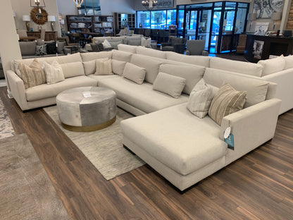 Gloria 170" x 104" Sectional w/ Right Arm Facing Chaise - Crypton Quicksilver - Classic Carolina Home