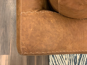 Leonardo 55" Top Grain Leather Chair & Half - Napa Maple