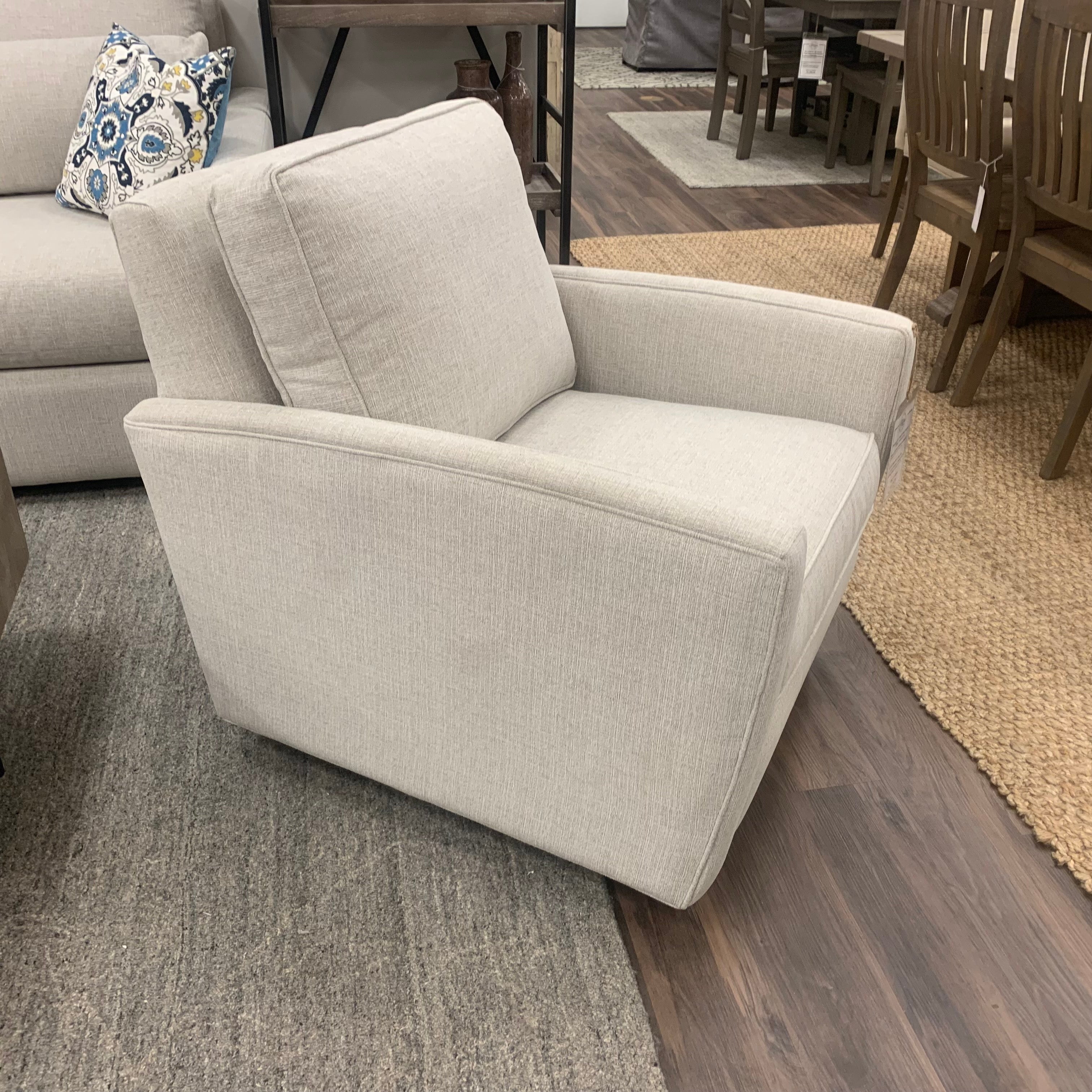 Matthew Quick Ship 30" Swivel Glider - Crypton Quicksilver - Classic Carolina Home