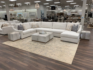 Hannah 171" x 99" Sectional with Left Seated Chaise - Crypton Natural Linen - Classic Carolina Home