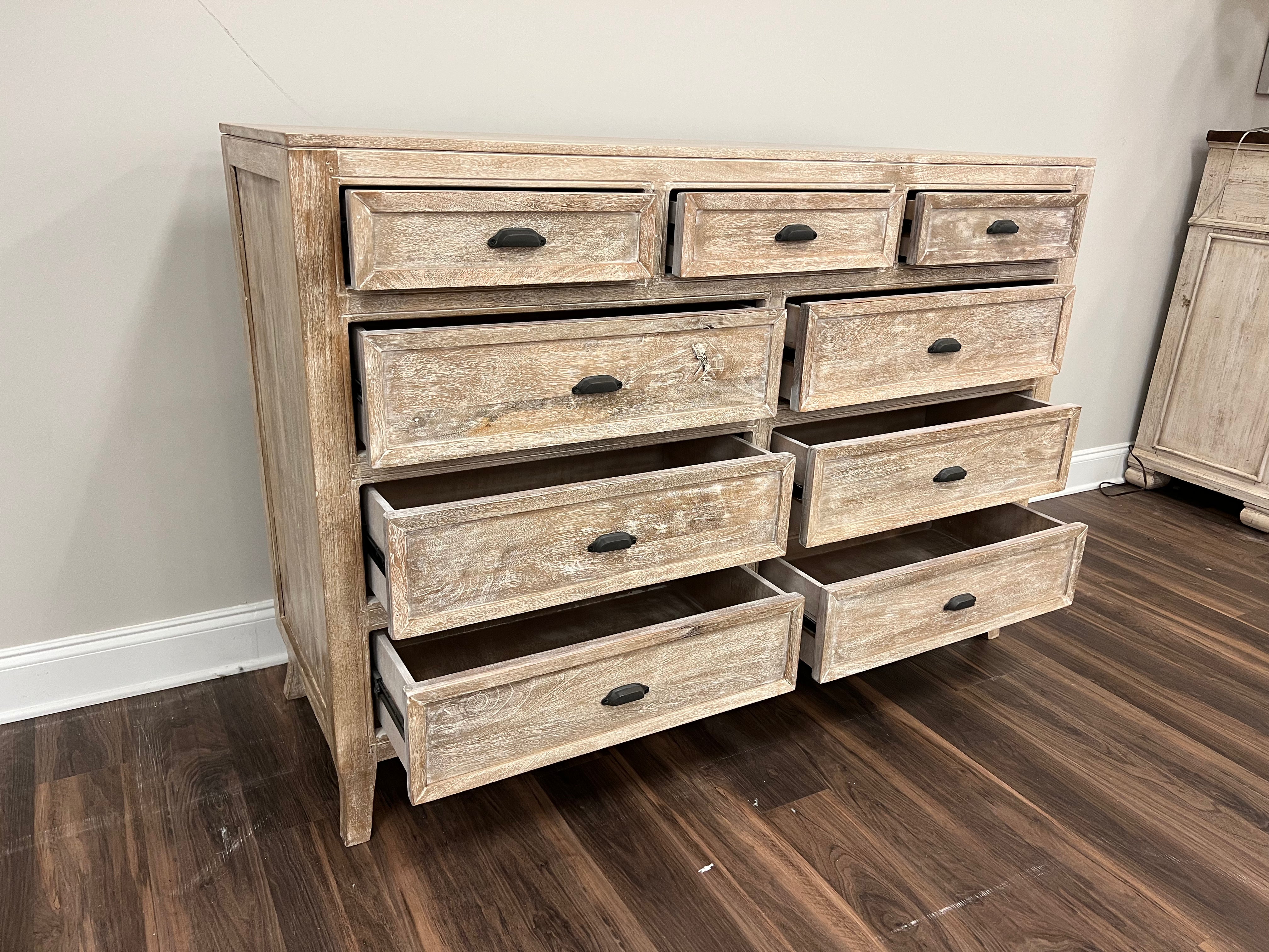 Sophia 60" 9 Drawer Dresser - Sand