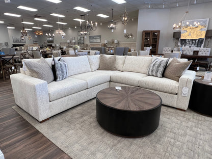 Gretchen Quick Ship 111" x 107" 5 Cushion Wide Track Arm Sectional - Snow Owl