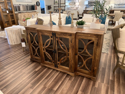 Wallace 72" 4 Door Breakfront Sideboard - Dark Ash