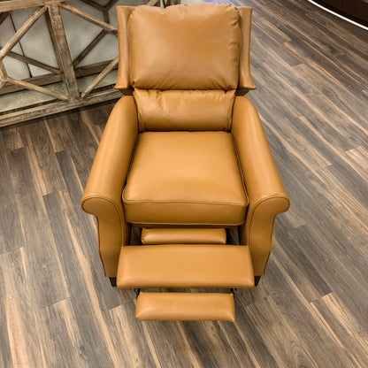 Thaddeus 34" Top Grain Leather Reclining Chair - Amadeus Whiskey