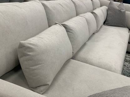 Gloria 170" x 104" Quick Ship Sectional w/LAF Chaise - Platinum - Classic Carolina Home