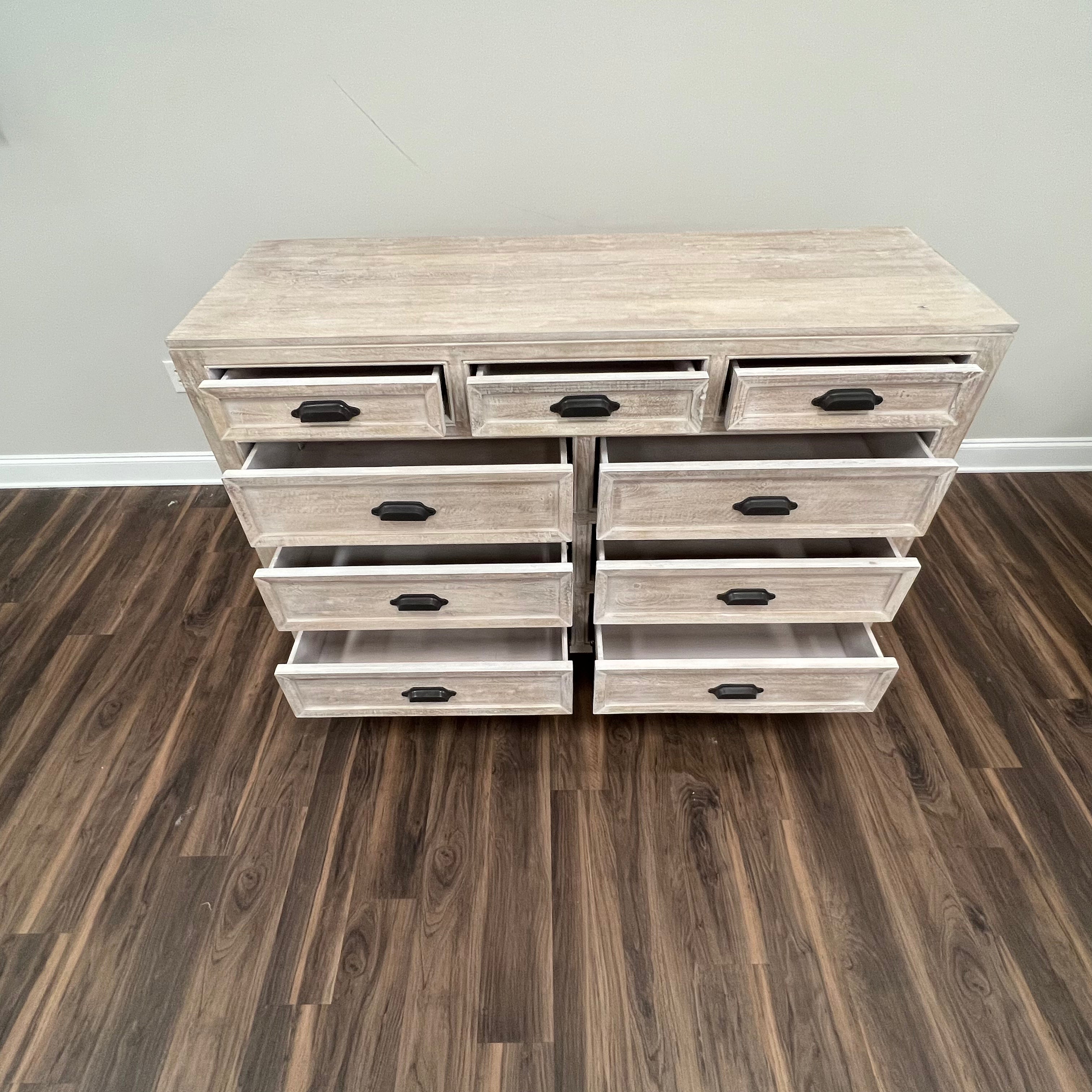 Sophia 60" 9 Drawer Dresser - Washed Blanca