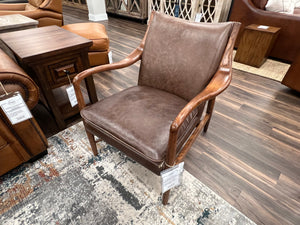 Keyanna Top Grain Leather Club Chair - Rust