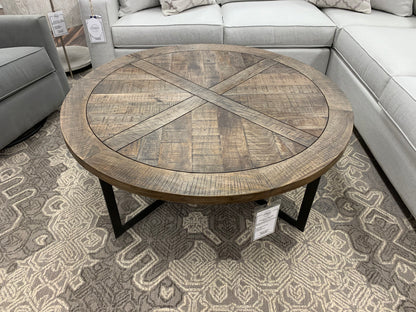 Gerard 48" Coffee Table - Natural + Iron - Classic Carolina Home