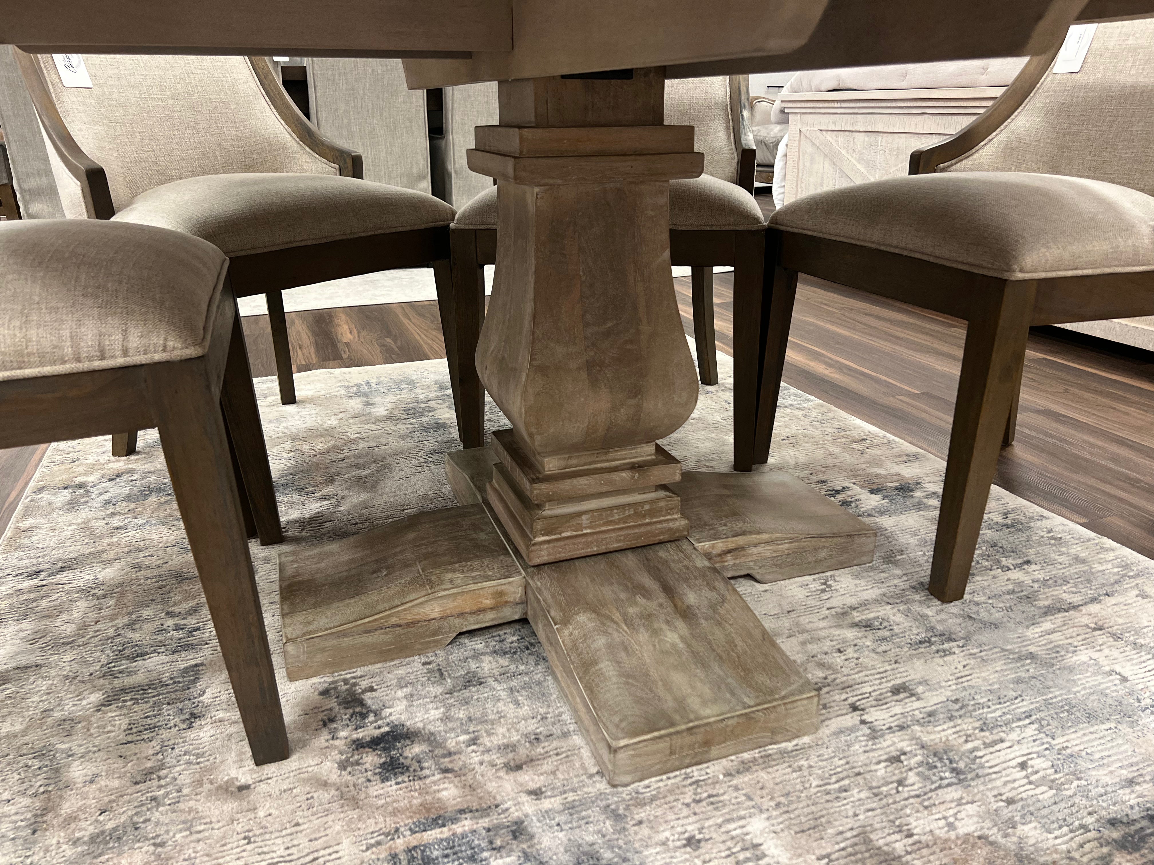 Sardis 60" Round Dining Table - Sand Wash