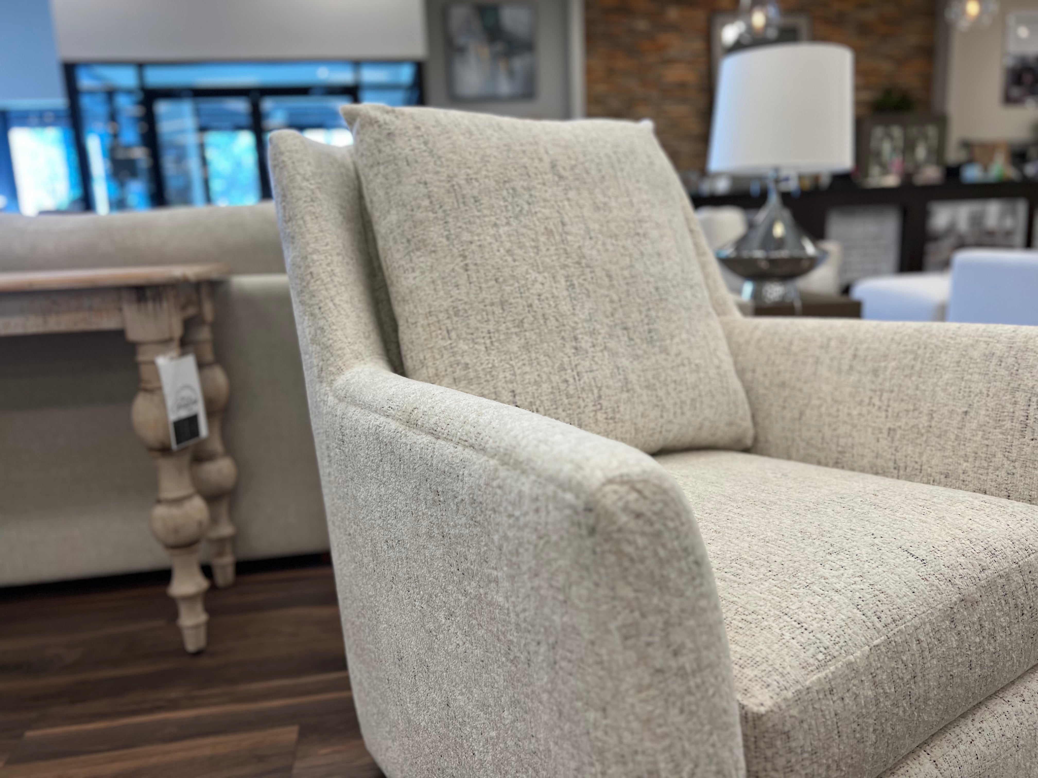 Hugo Quick Ship 36" Swivel Glider Chair - Snow Owl