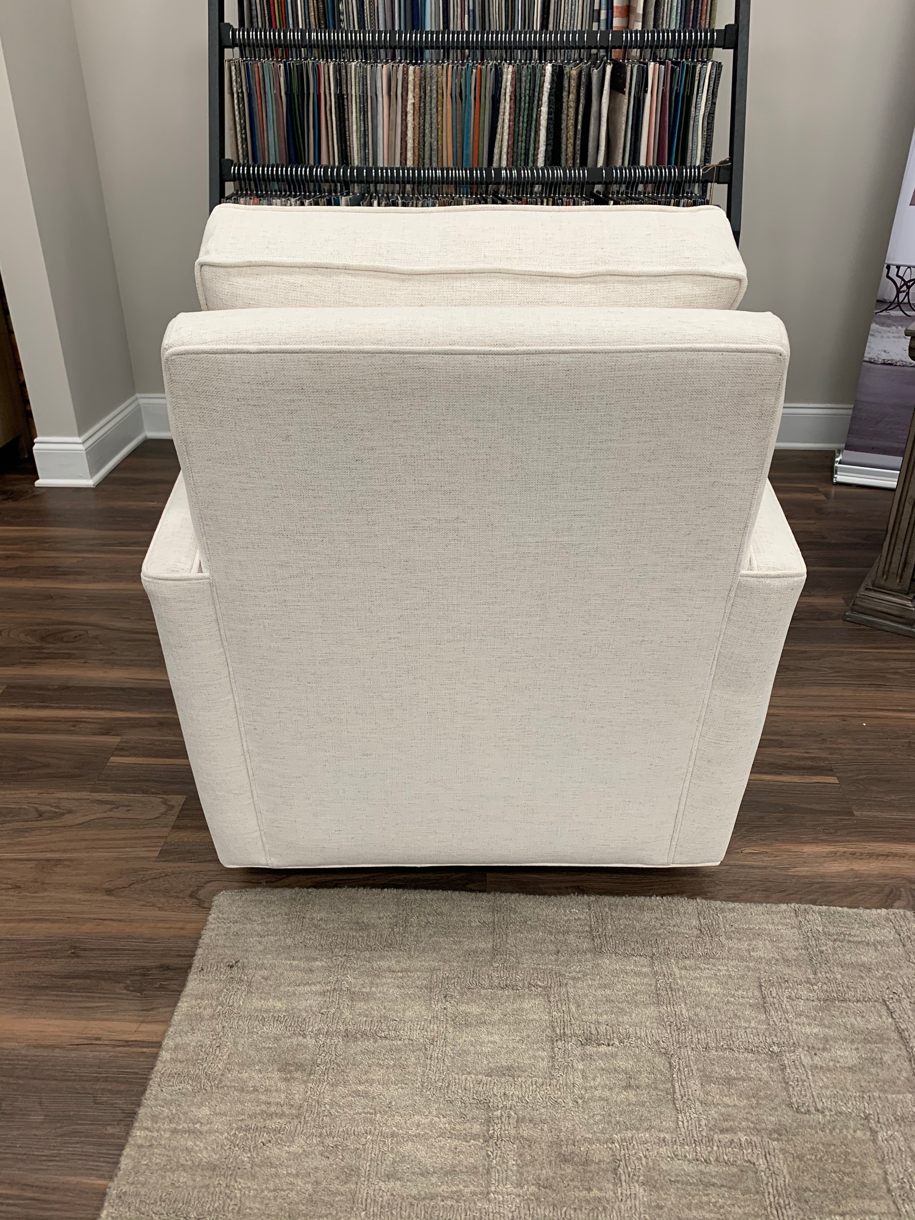 Matthew Quick Ship 30" Swivel Glider - Crypton Natural Linen - Classic Carolina Home