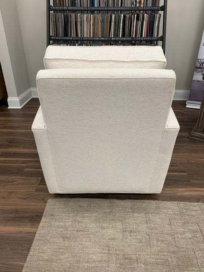 Matthew Quick Ship 30" Swivel Glider - Crypton Natural Linen - Classic Carolina Home