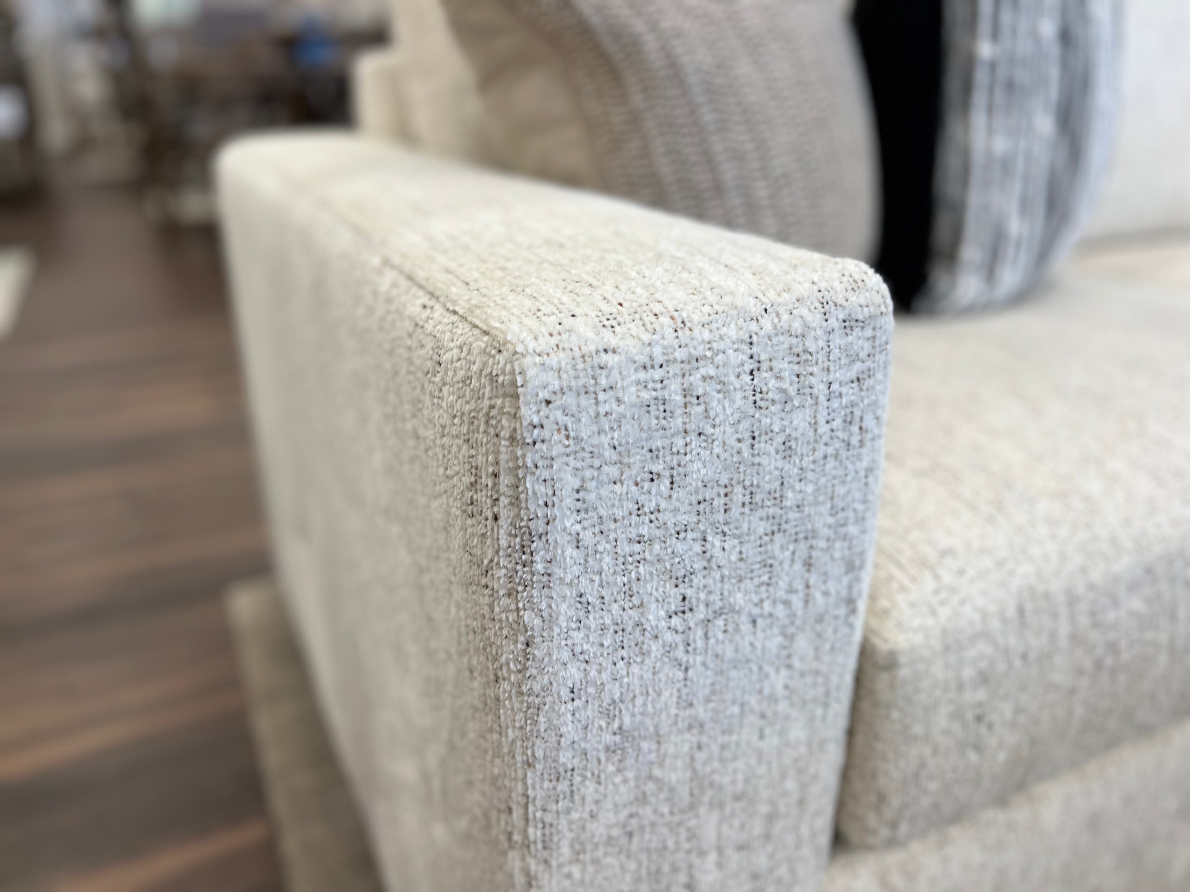 Gretchen Quick Ship 111" x 107" 5 Cushion Wide Track Arm Sectional - Snow Owl