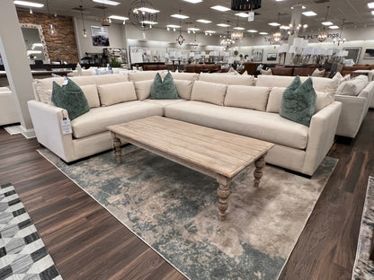 Glenda Express Ship 130" x 104" Bench CushionSectional - Crypton Latte