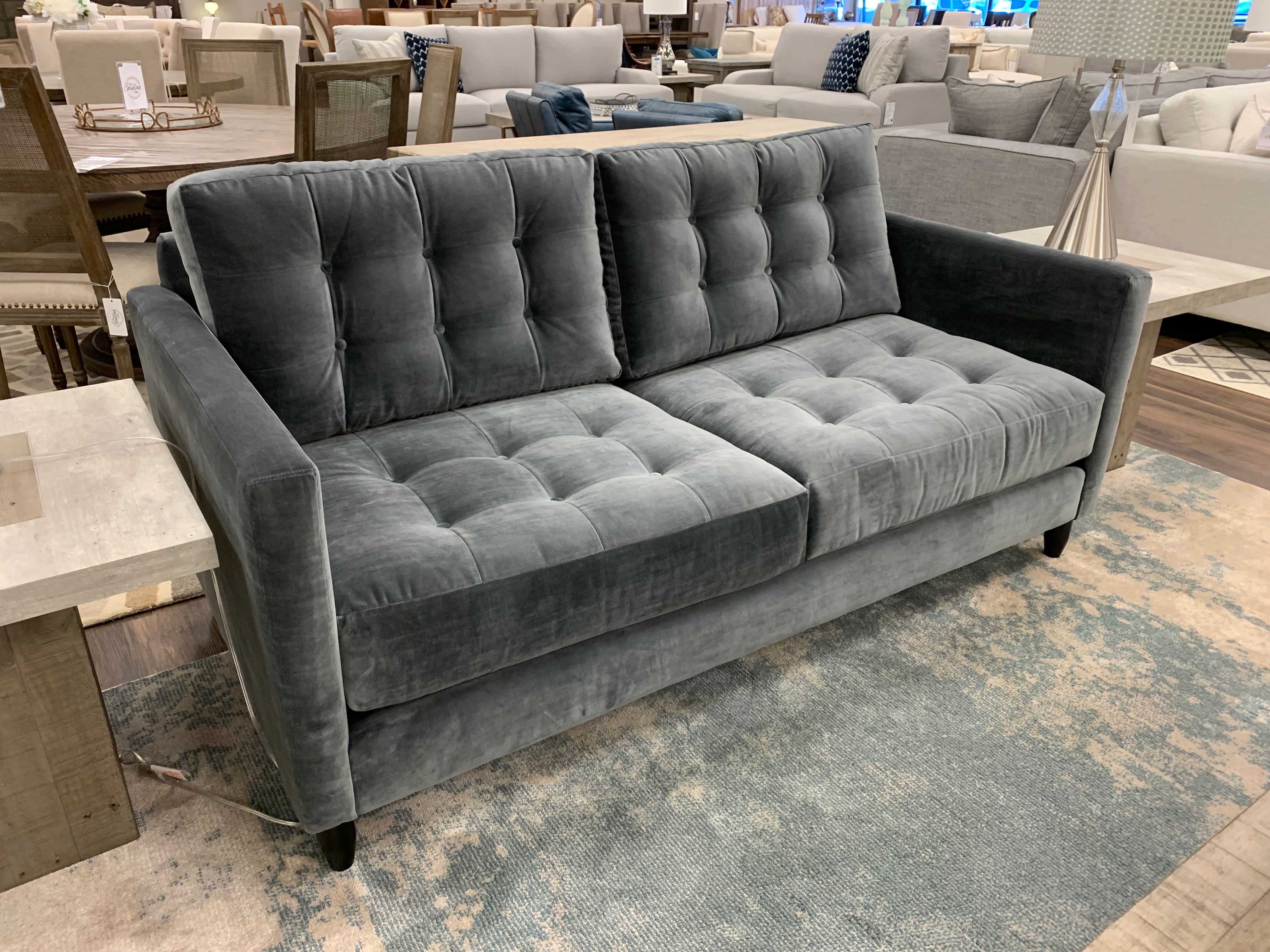 Josh Express Ship 70" 2 Cushion Loveseat - Steel Gray Velvet