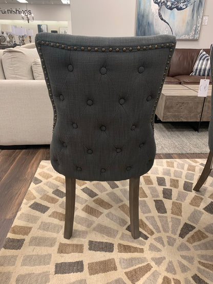 Anna Tufted Dining Chair - Gray + Driftwood - Classic Carolina Home