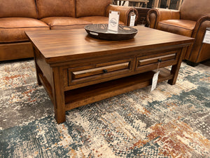 Hunter 52" Mahogany Coffee Table - Cocoa