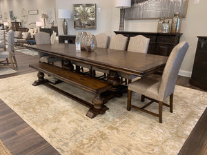 Sicily 84" - 106" - 128" Extension Dining Table - Chestnut - Classic Carolina Home