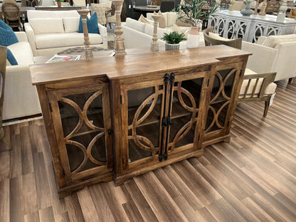 Wallace 72" 4 Door Breakfront Sideboard - Dark Ash