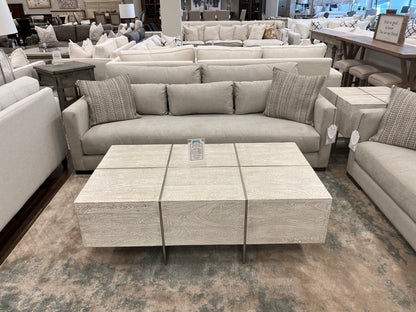 Gloria Express Ship 90" Bench Seat Sofa - Platinum