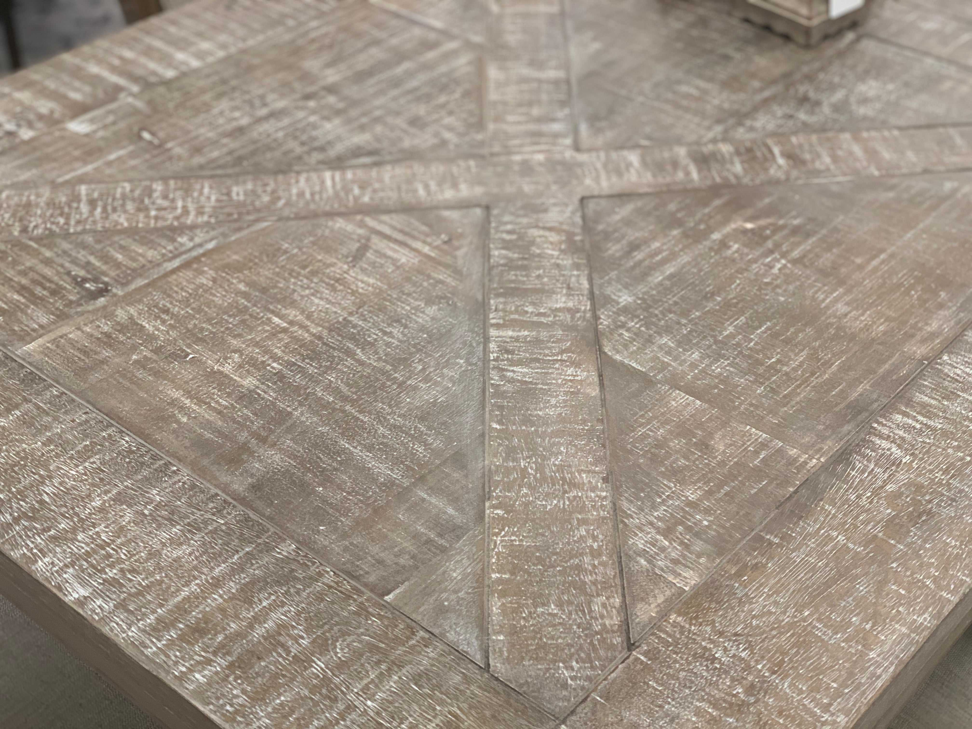 Charleston 84” Dining Table - Natural White Wash - Classic Carolina Home