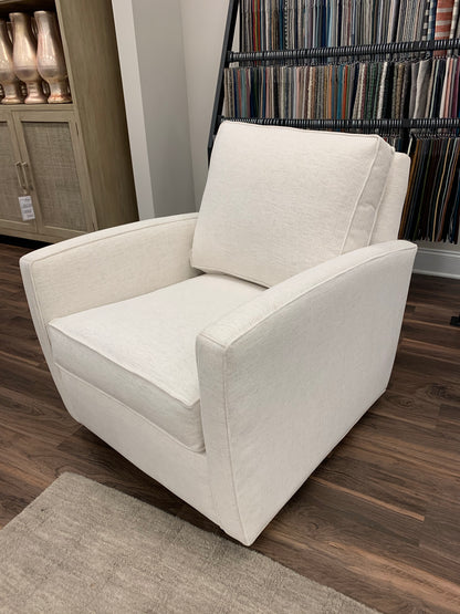 Matthew Quick Ship 30" Swivel Glider - Crypton Natural Linen - Classic Carolina Home