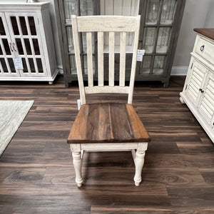 Savannah Slat Back Dining Chair - Vintage Cream + Driftwood