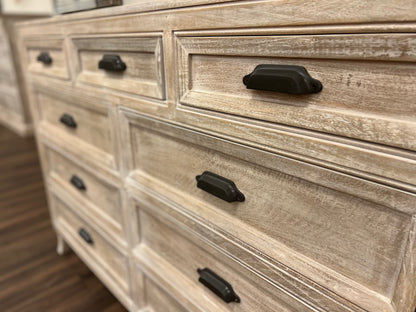 Sophia 60" 9 Drawer Dresser - Washed Blanca