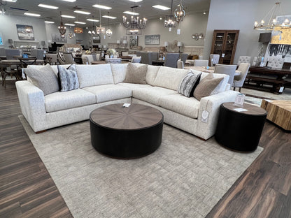 Gretchen Quick Ship 111" x 107" 5 Cushion Wide Track Arm Sectional - Snow Owl