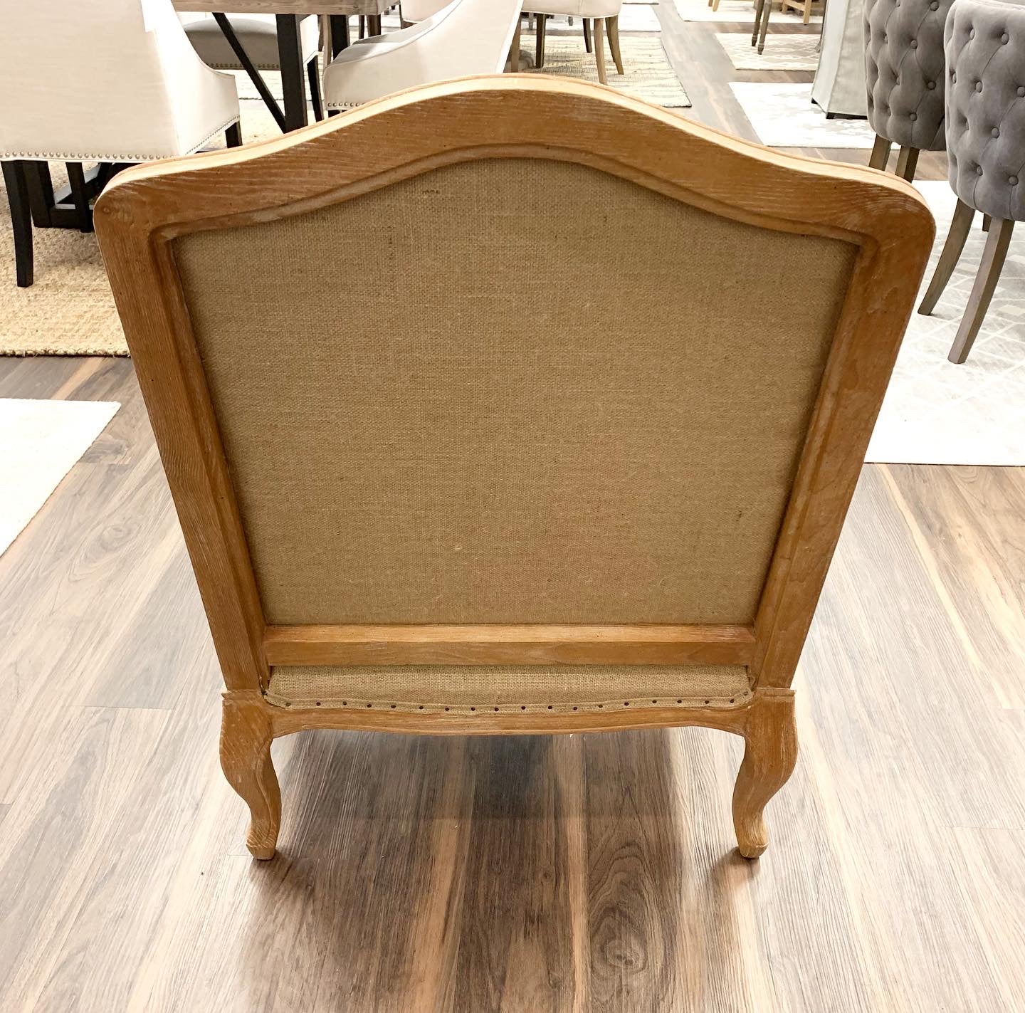 Blair 29" Oak Occasional Chair - Platinum Velvet